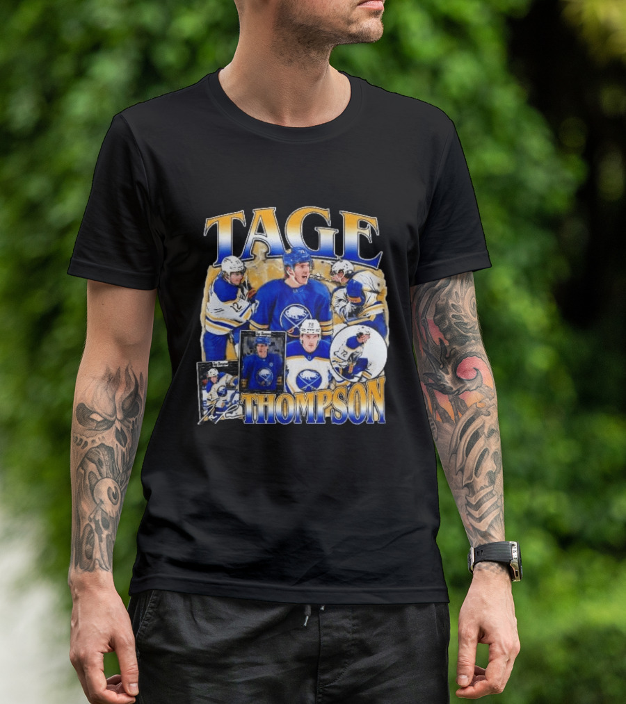 Tage Thompson Buffalo Sabres Hockey Collage T-Shirt