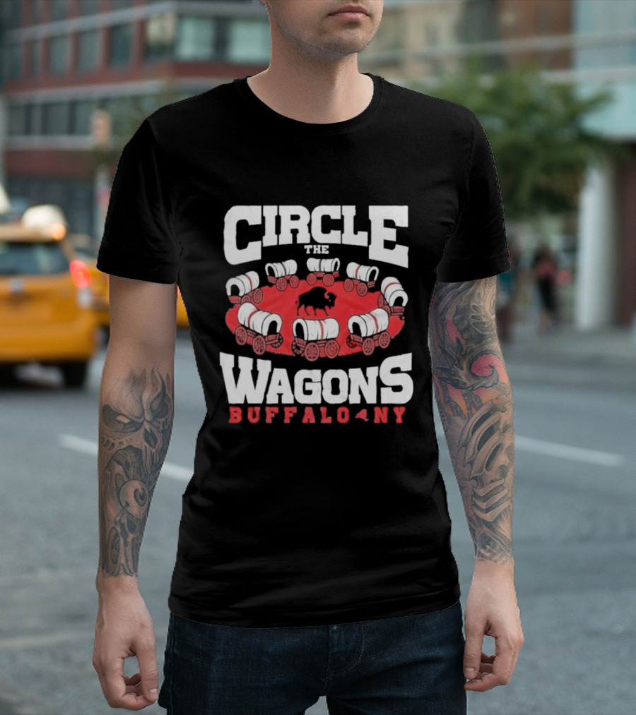 Circle The Wagons Buffalo NY Bills Football T-Shirt