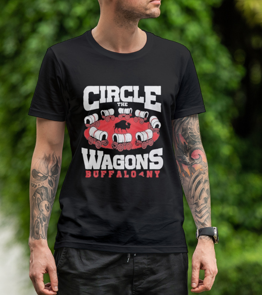 Circle The Wagons Buffalo NY Bills Football T-Shirt