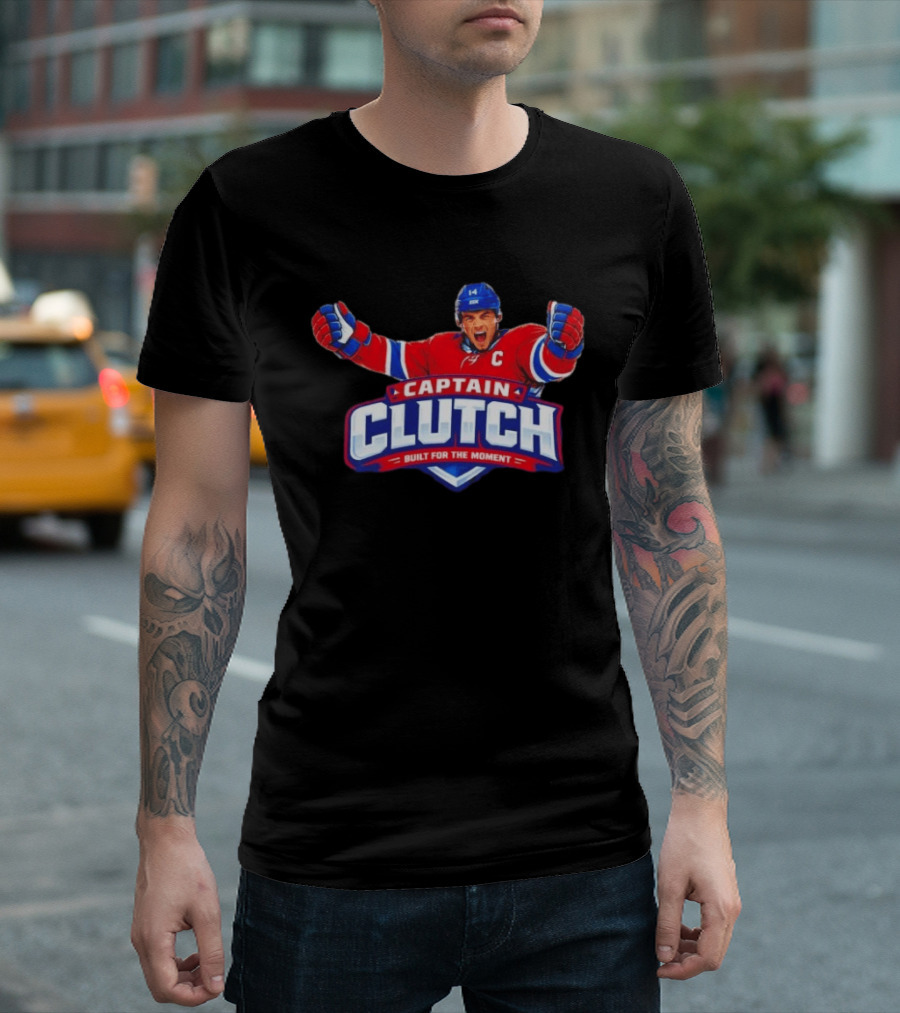 Nick Suzuki Captain Clutch Built For The Moment Montreal Canadiens T-Shirt