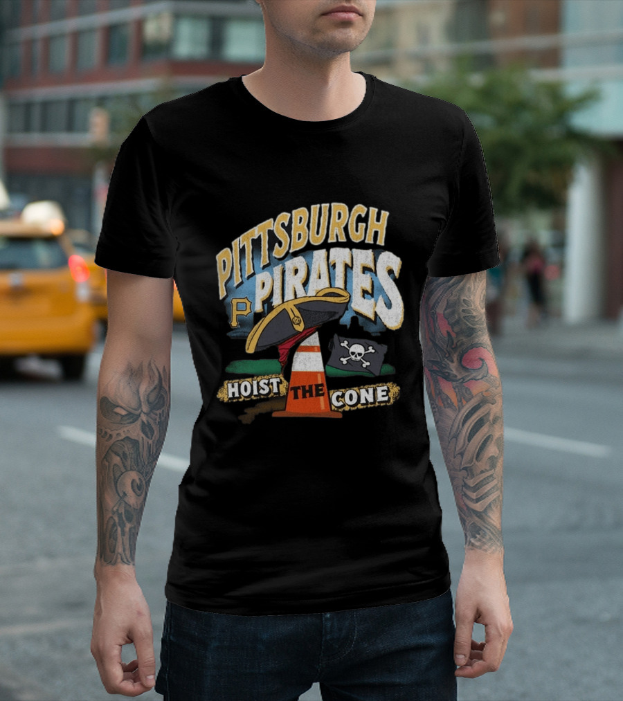 Pittsburgh Pirates Hoist The Cone Skull Flag T-Shirt