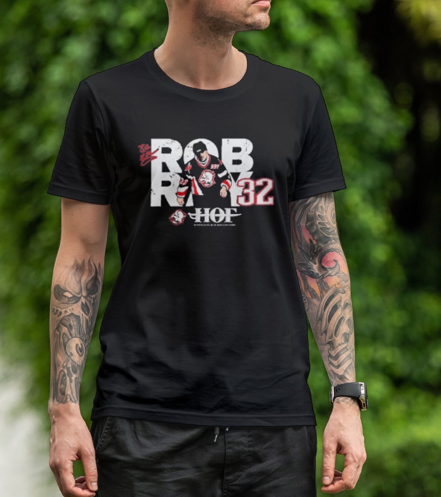 Rob Ray 32 Buffalo Sabres HOF Hockey Legend T-Shirt