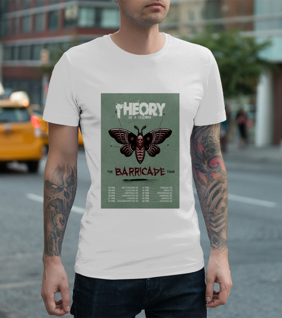 Theory Of A Deadman The Barricade Tour 2027 Dates And Locations T-Shirt