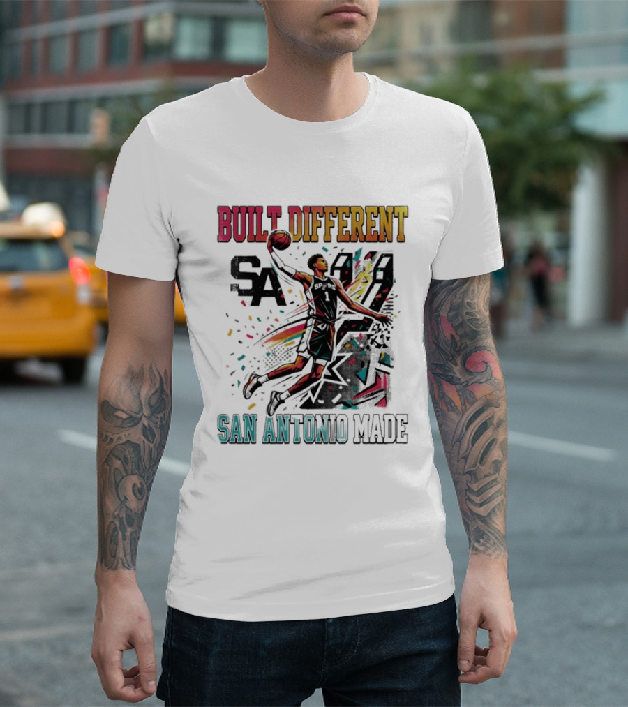 Built Different Victor Wembanyama San Antonio Made Spurs Basketball 2026 T-Shirt