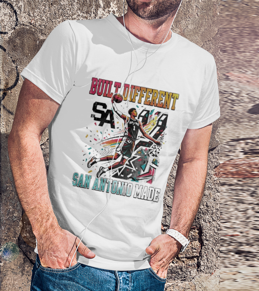 Built Different Victor Wembanyama San Antonio Made Spurs Basketball 2026 T-Shirt