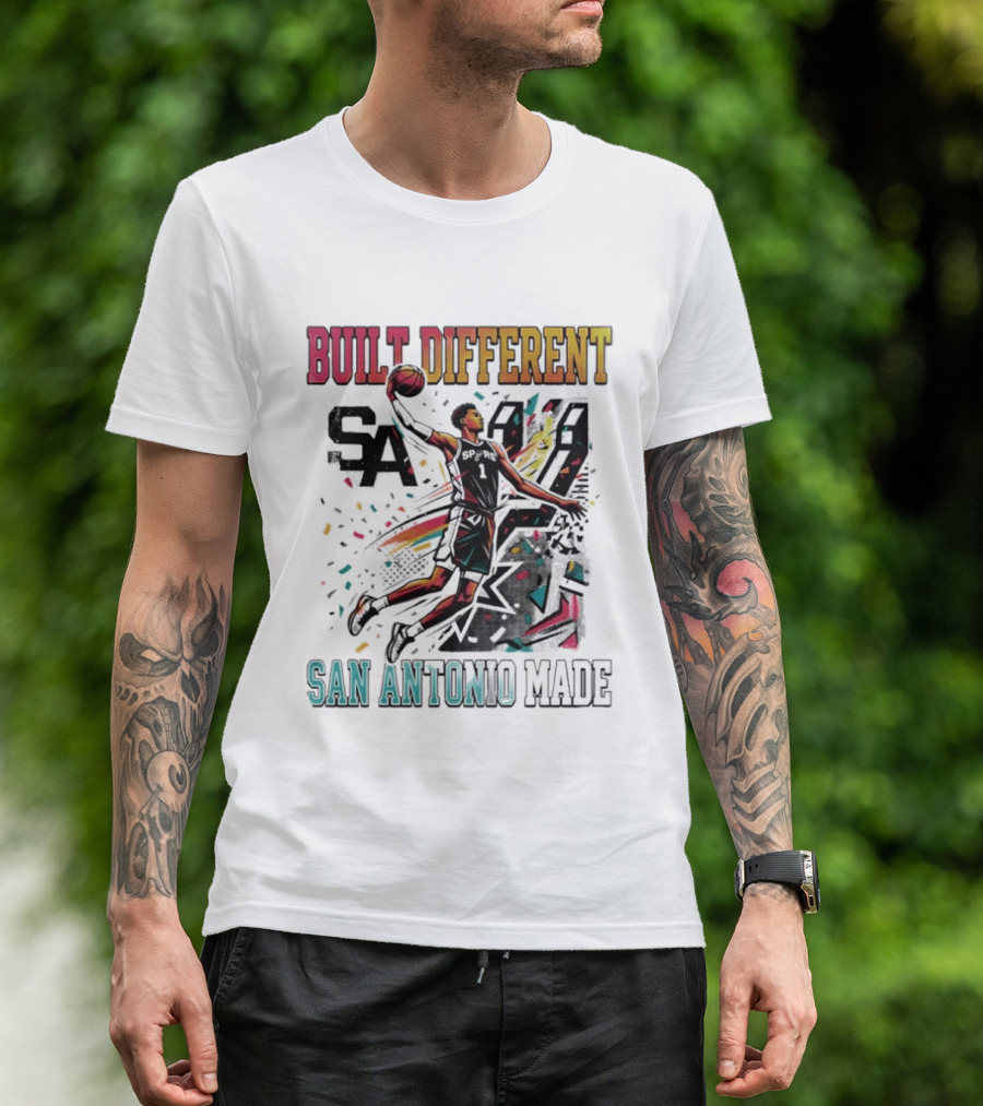 Built Different Victor Wembanyama San Antonio Made Spurs Basketball 2026 T-Shirt