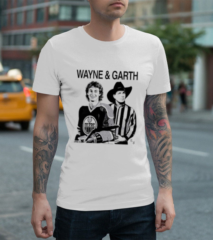 Wayne And Garth Hockey Cowboy Fusion T-Shirt
