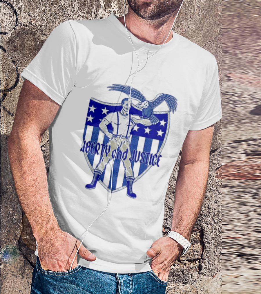 Liberty And Justice Eagle Shield Patriotic T-Shirt