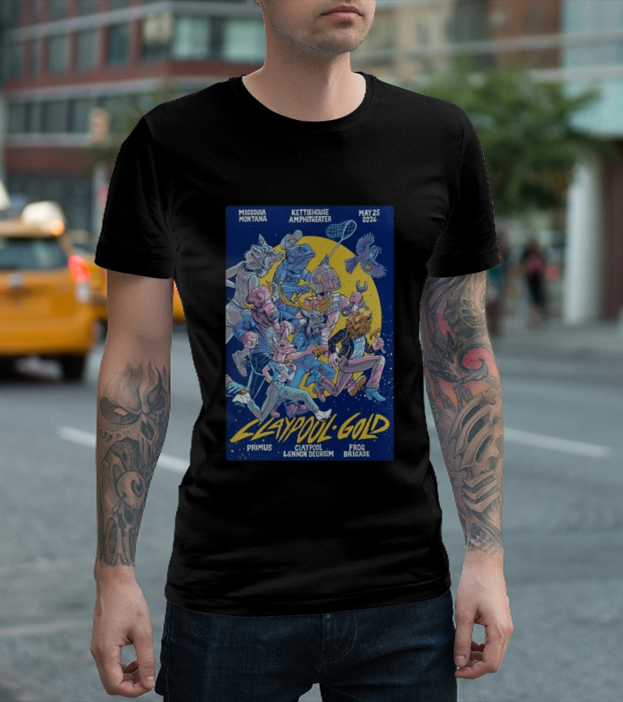 Missoula Montana KettleHouse Amphitheater May 25 2026 Claypool Lennon Delirium Frog Brigade Primus T-Shirt