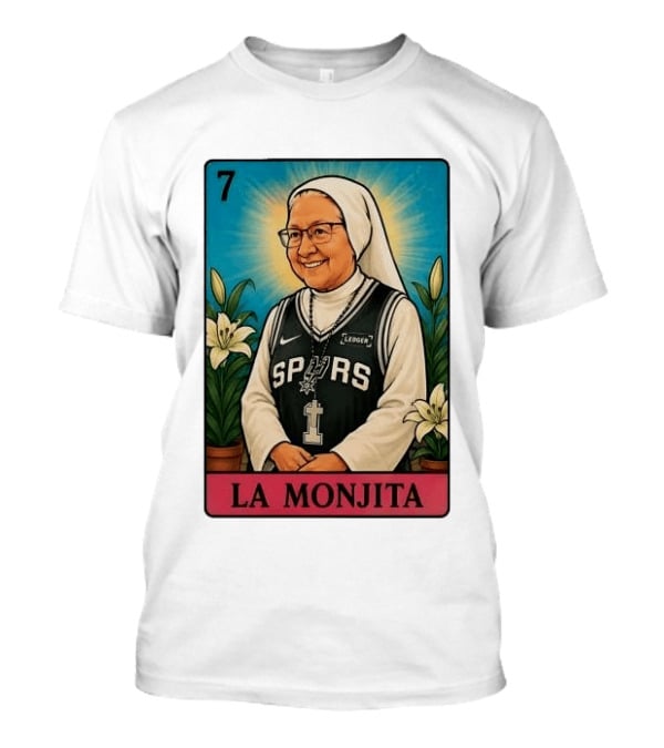 Salesian Sisters La Monjita Spurs Basketball Legend T-Shirt