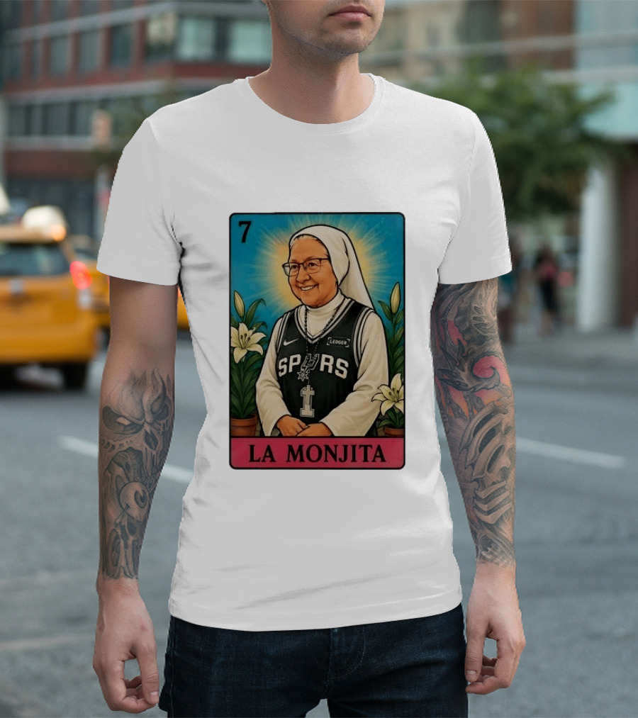 Salesian Sisters La Monjita Spurs Basketball Legend T-Shirt