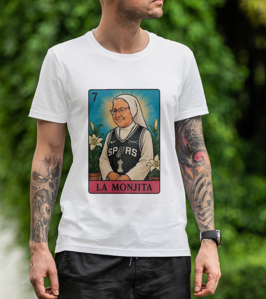 Salesian Sisters La Monjita Spurs Basketball Legend T-Shirt