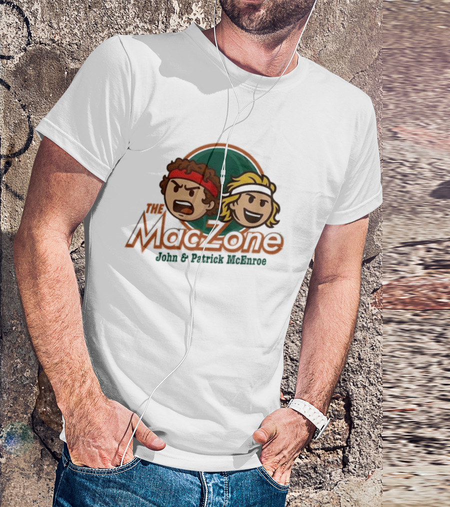 The MacZone John & Patrick McEnroe Cartoon Faces T-Shirt
