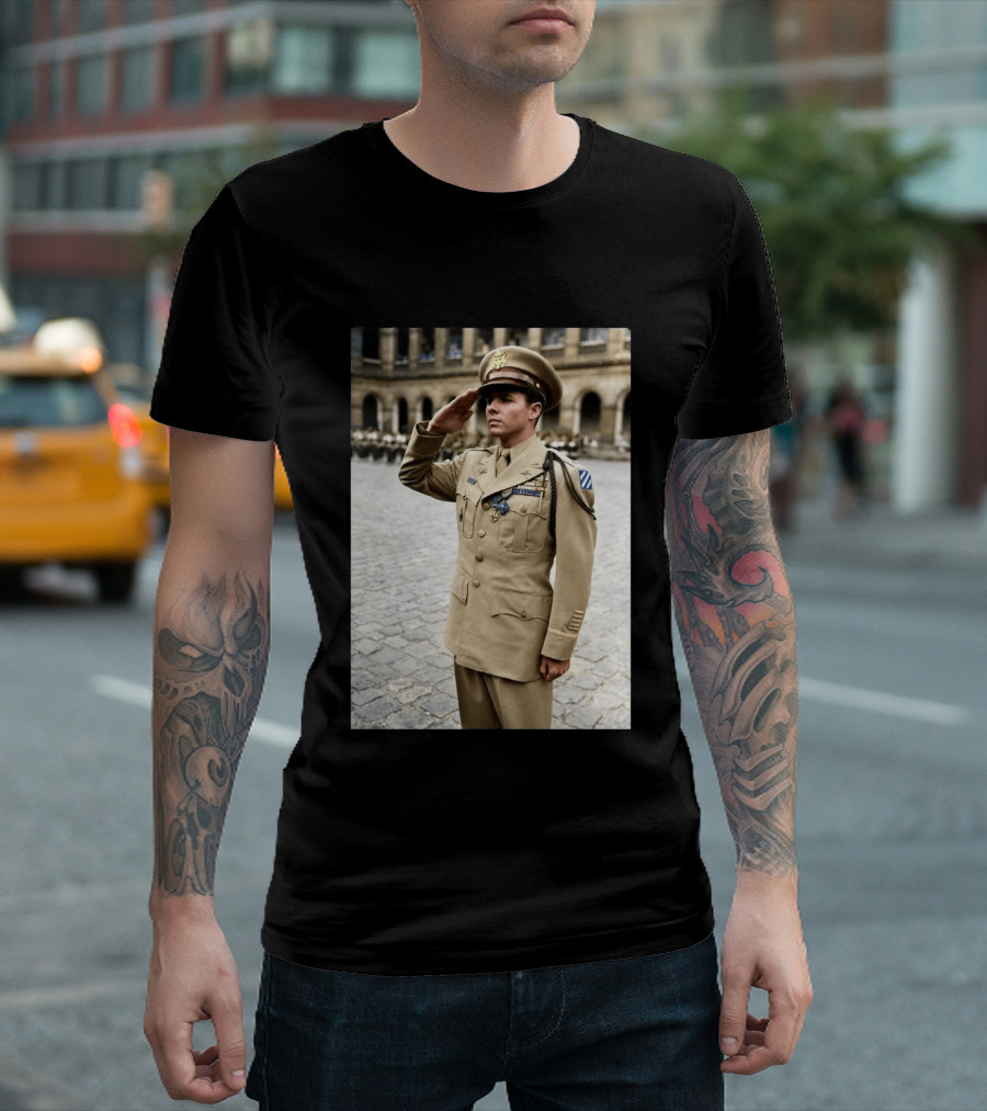 Audie Murphy The Boy Who Wouldn't Die May 28 1971 Plane Crash Hero 45 T-Shirt