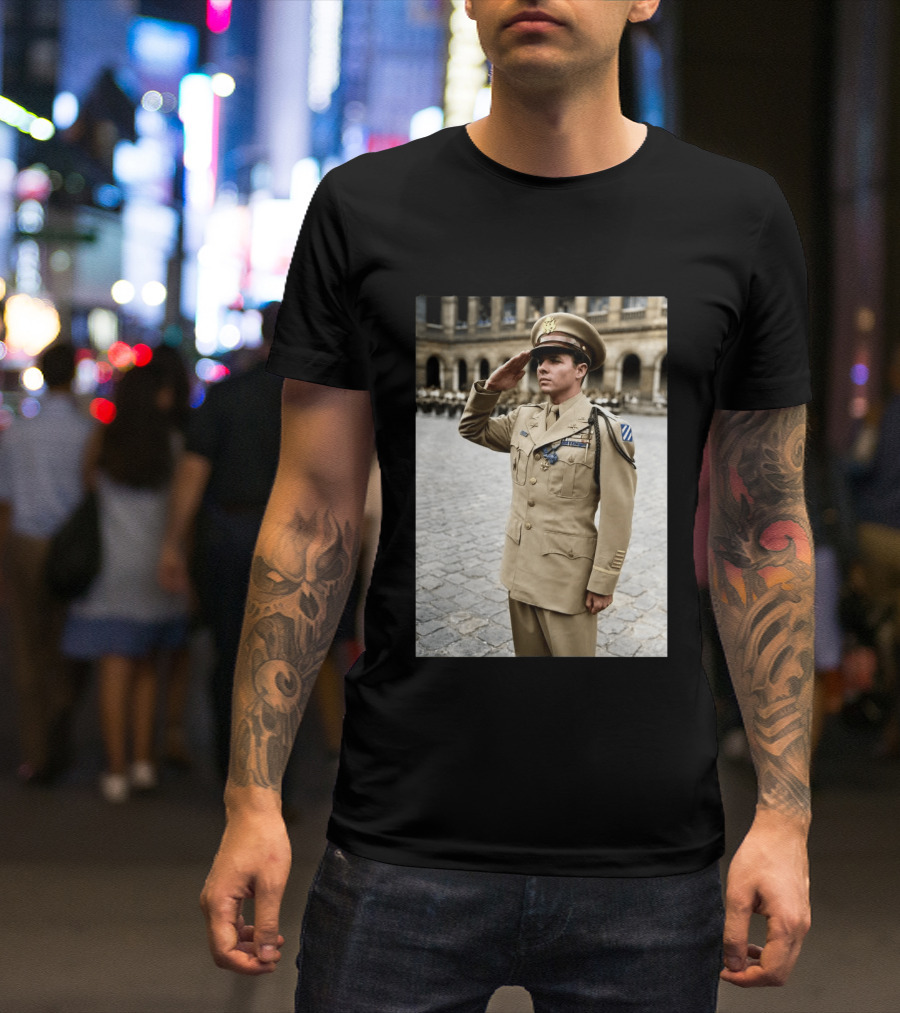 Audie Murphy The Boy Who Wouldn't Die May 28 1971 Plane Crash Hero 45 T-Shirt