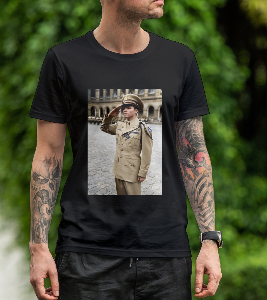 Audie Murphy The Boy Who Wouldn't Die May 28 1971 Plane Crash Hero 45 T-Shirt