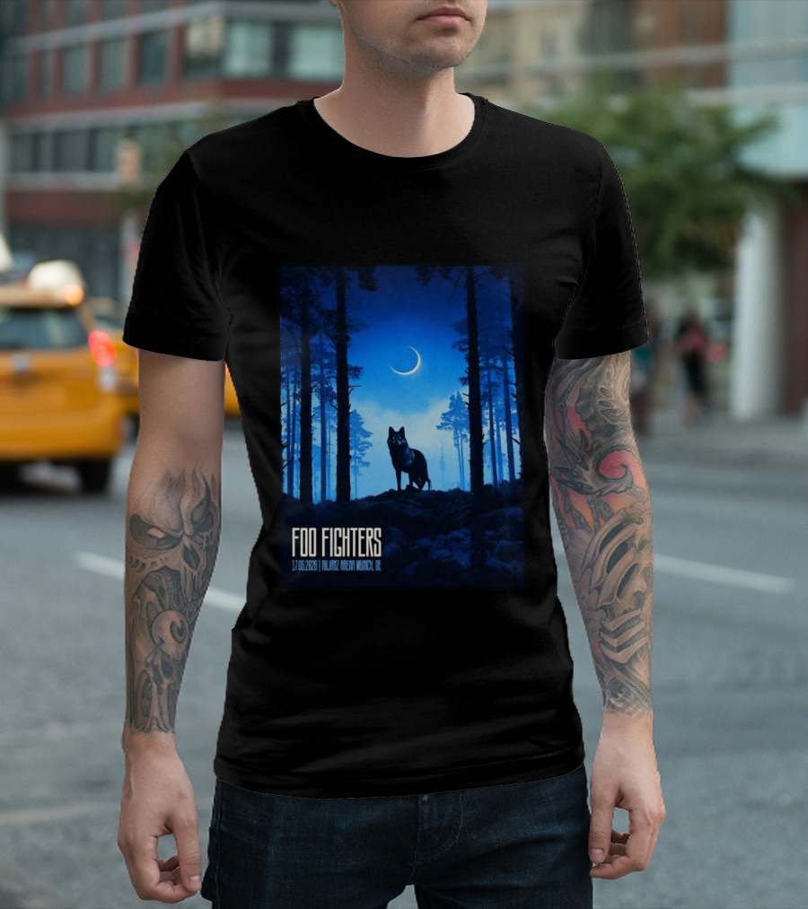 Foo Fighters 17 June 2026 Allianz Arena Munich Germany The Wolf T-Shirt