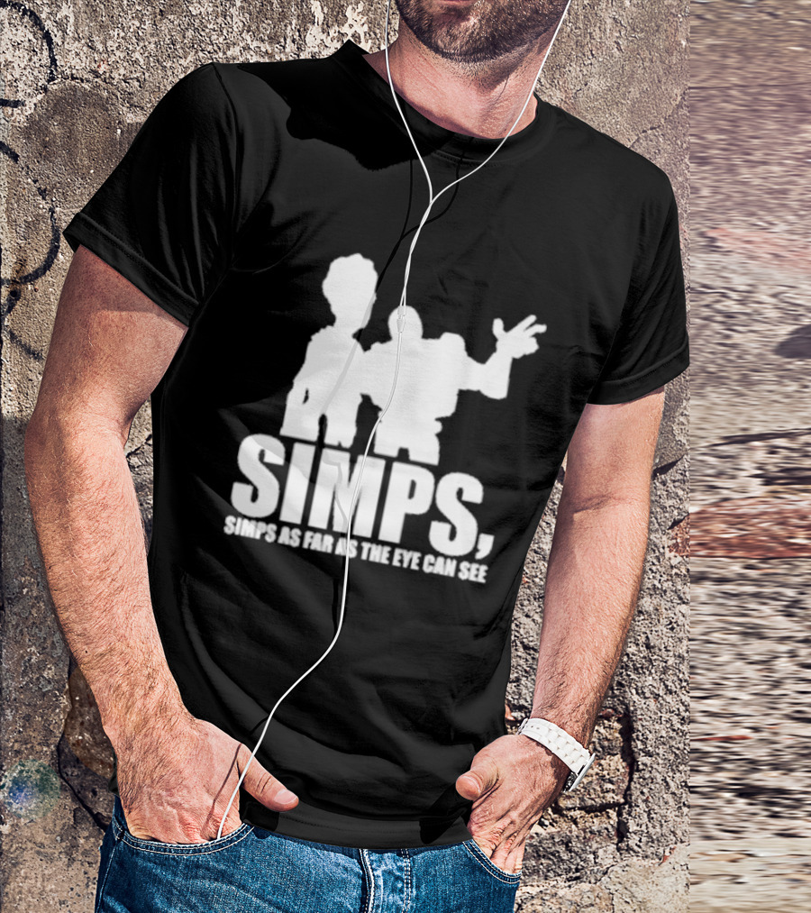 Simps Simps As Far As The Eye Can See Duo Silhouette Pop Culture Mashup T-Shirt