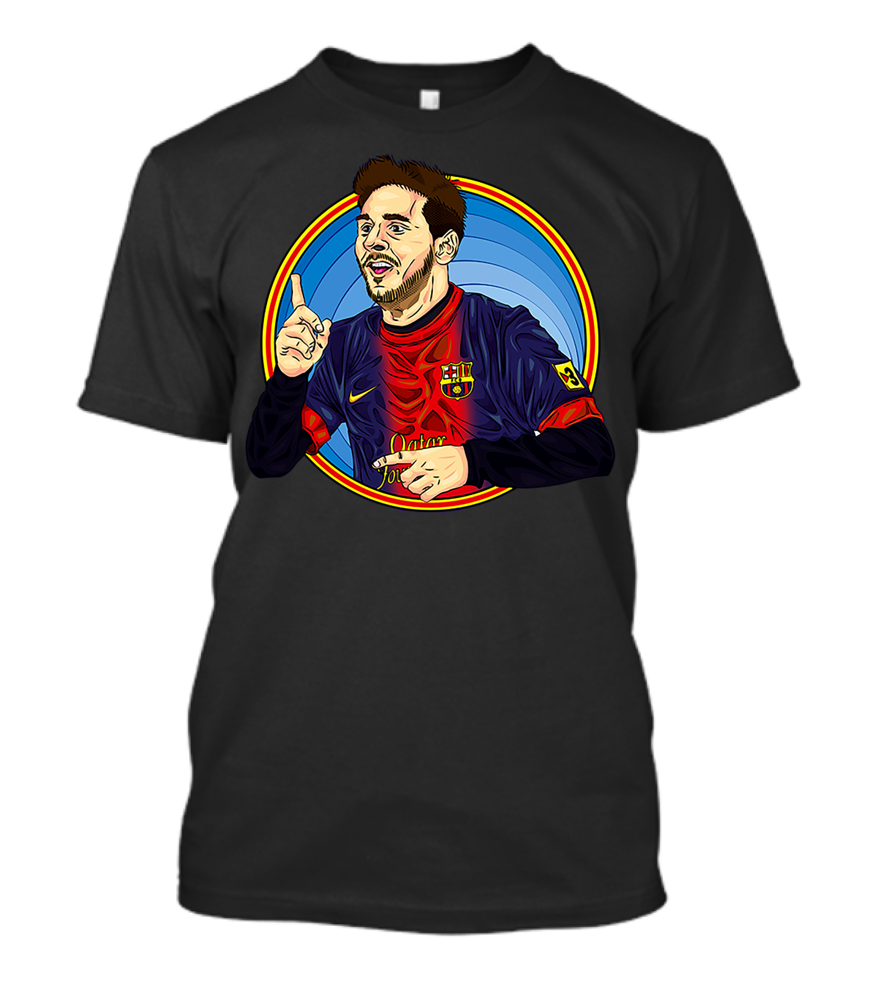 Italy Champion Lionel Messi FC Barcelona MS 01 By Huruway T-Shirt