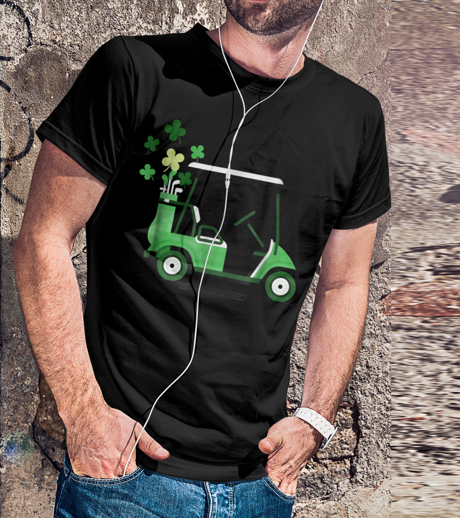 Golf Cart Shamrock Happiness T-Shirt
