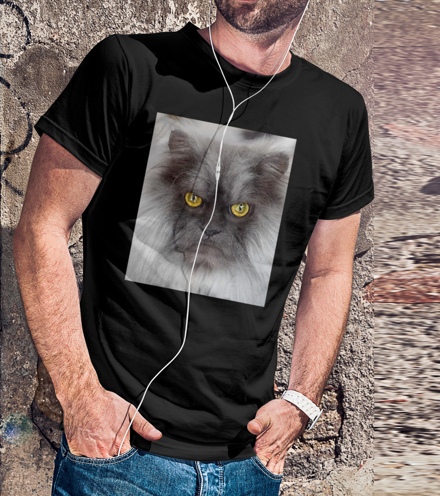 Jun The Angry Cat Golden Eyes Grumpy Expression T-Shirt
