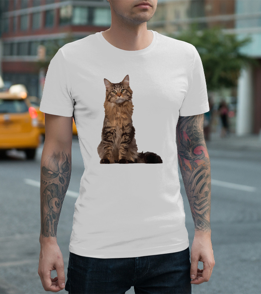 Maine Coon Cat Maine Coon Body Realistic Feline T-Shirt