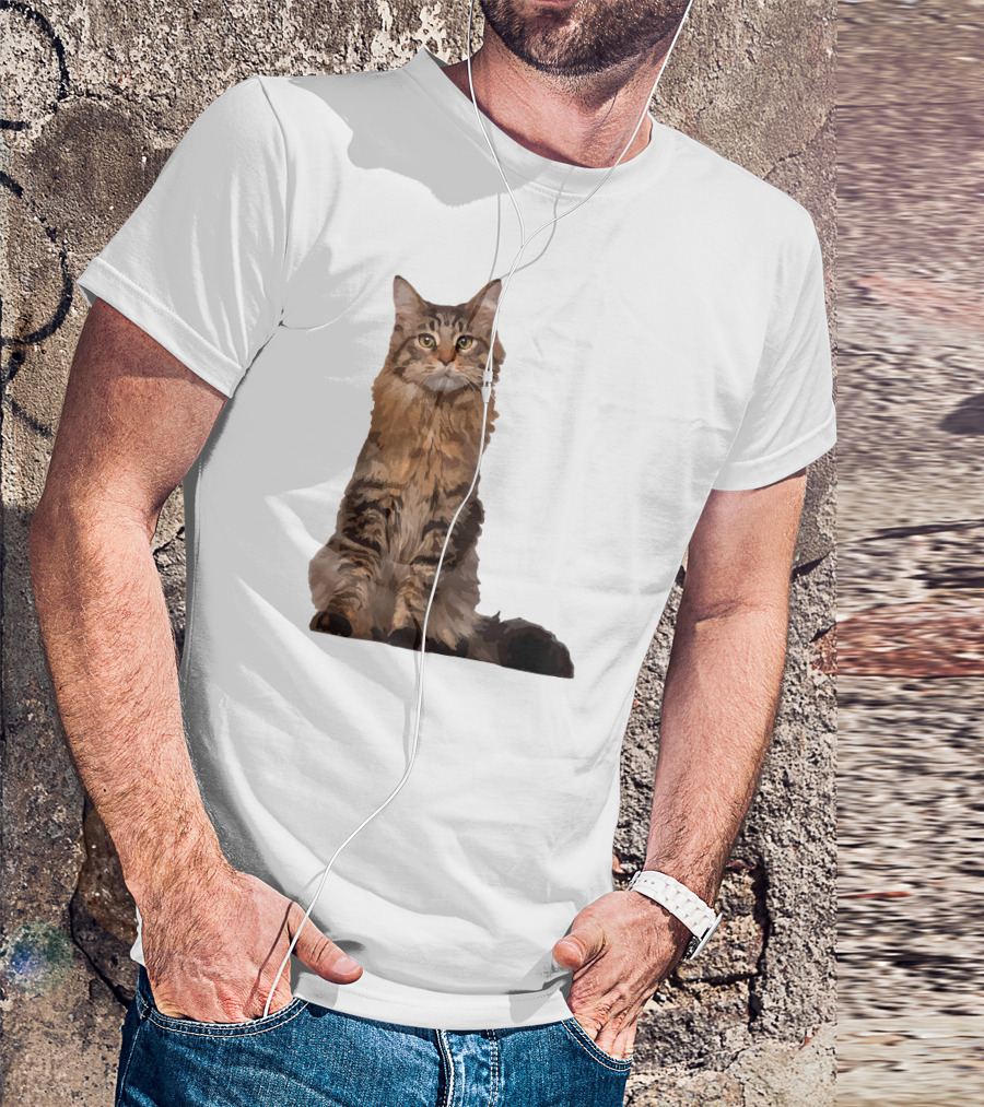 Maine Coon Cat Maine Coon Body Realistic Feline T-Shirt
