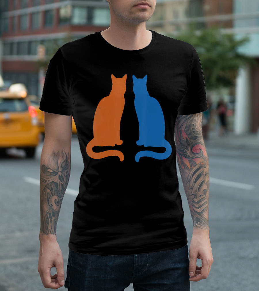 Surviving Cat Support Animals Silhouette Duo T-Shirt
