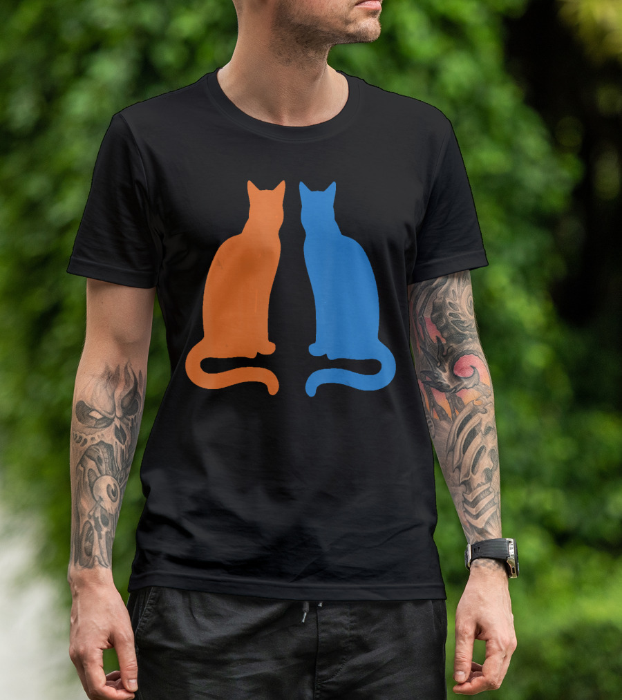 Surviving Cat Support Animals Silhouette Duo T-Shirt