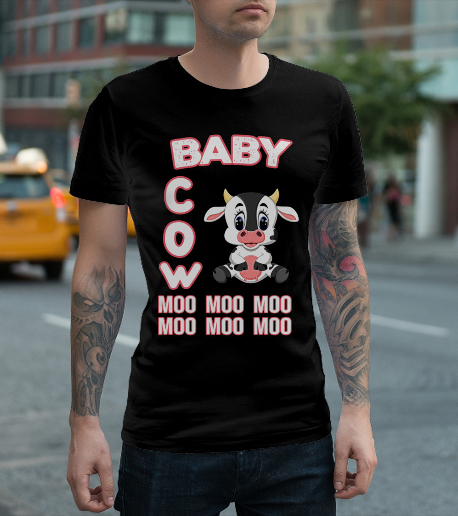 Baby COW Moo Moo Moo Moo Moo Moo Cute Cartoon T-Shirt