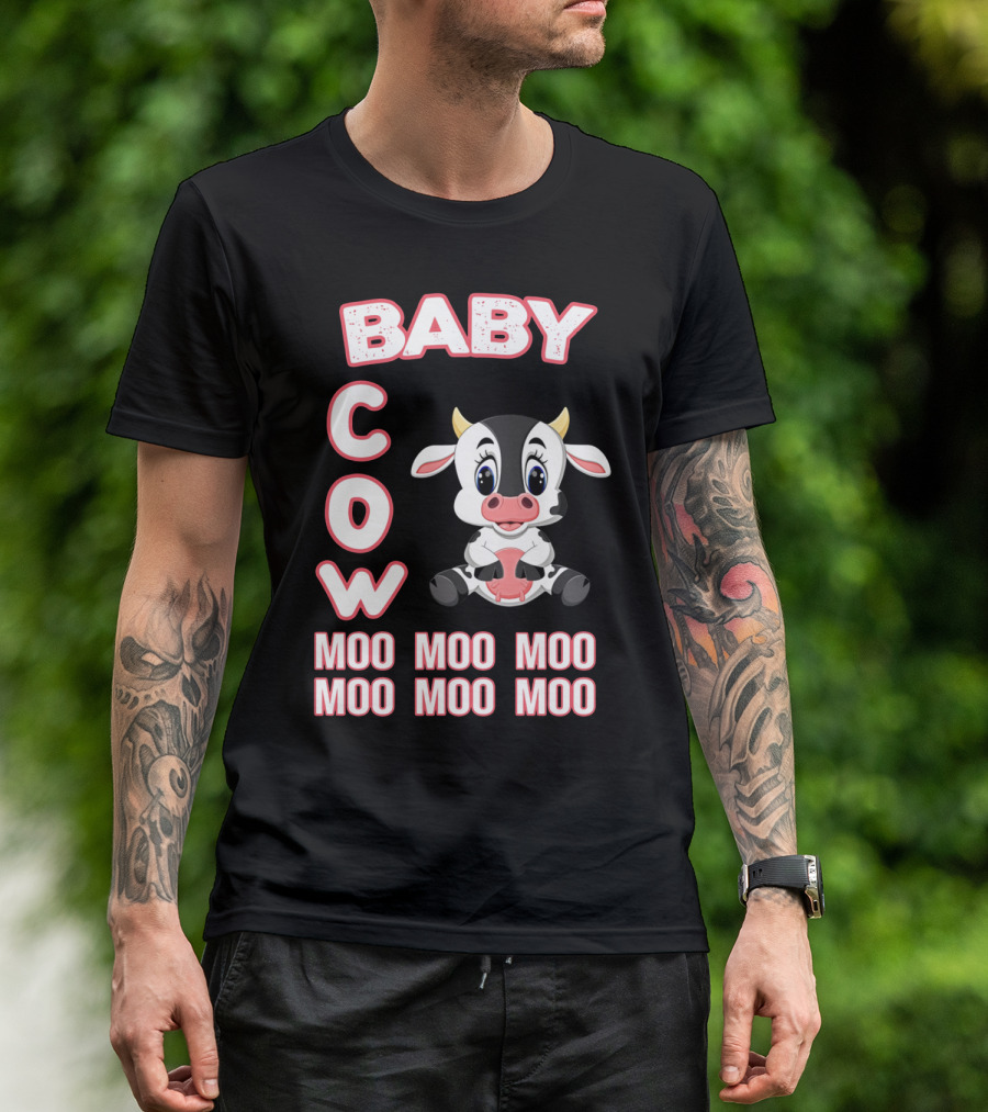 Baby COW Moo Moo Moo Moo Moo Moo Cute Cartoon T-Shirt