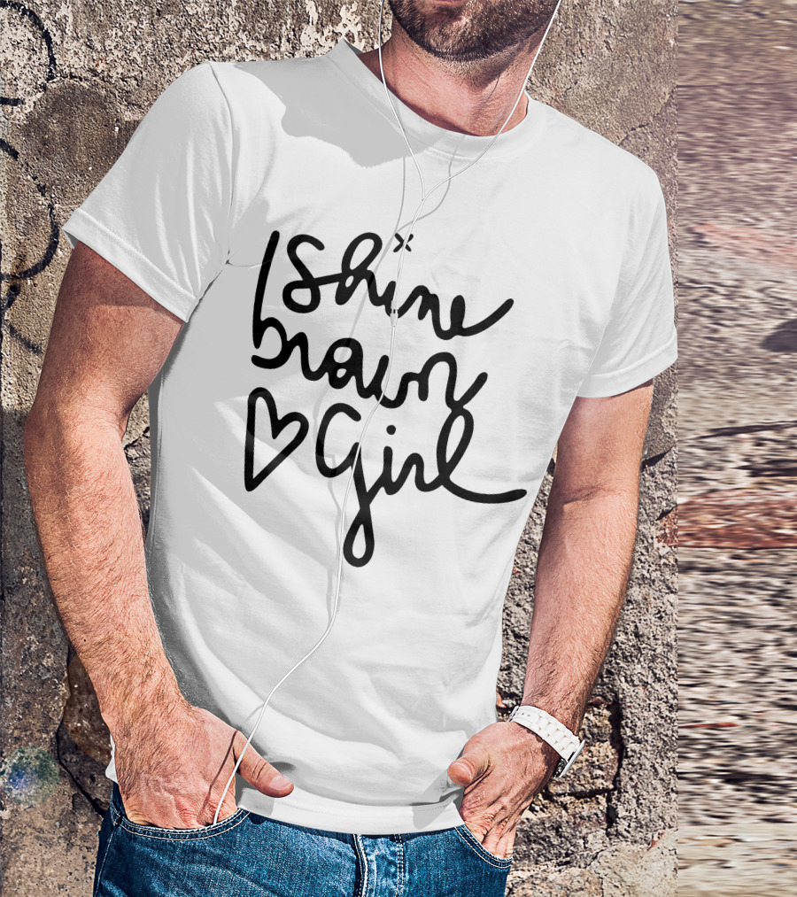 Shine Brown Girl Heart T-Shirt
