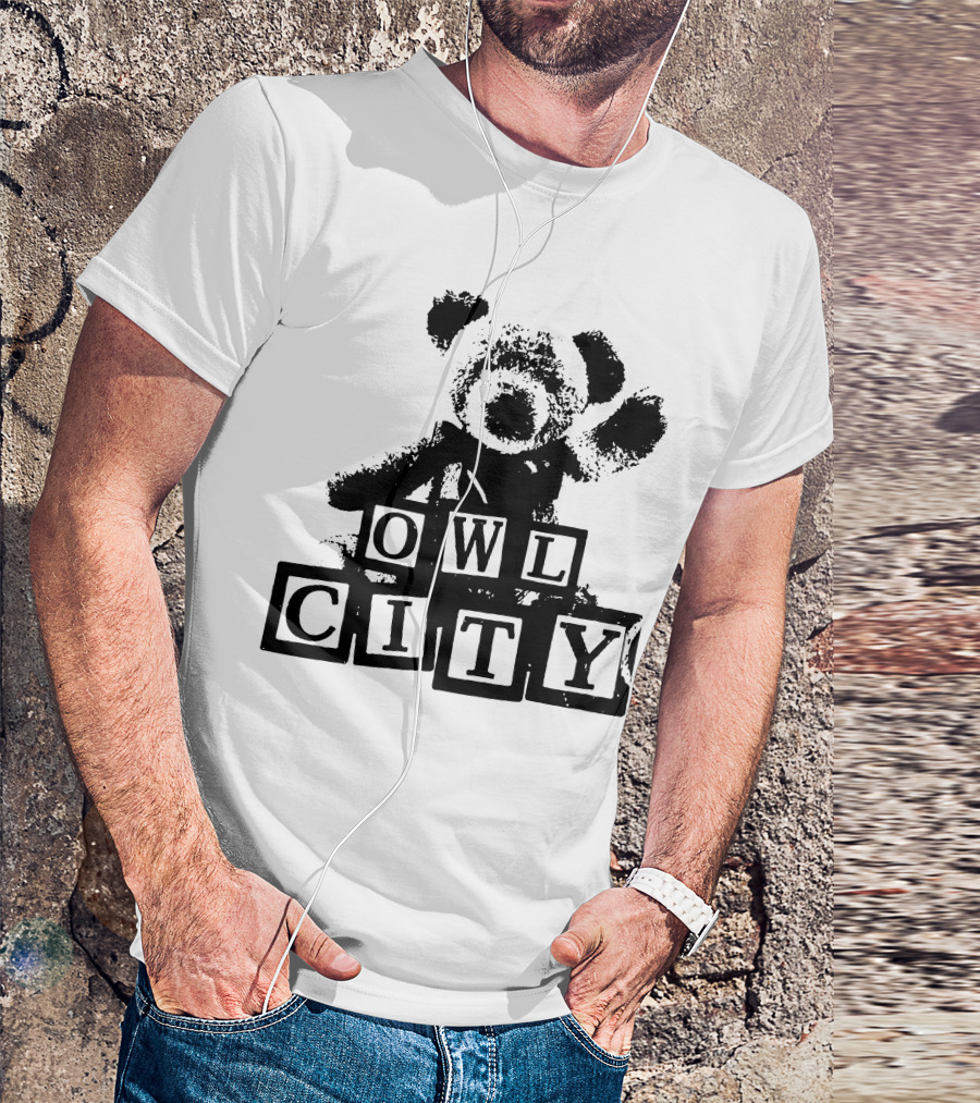 Owl City Teddy Bear Blocks T-Shirt