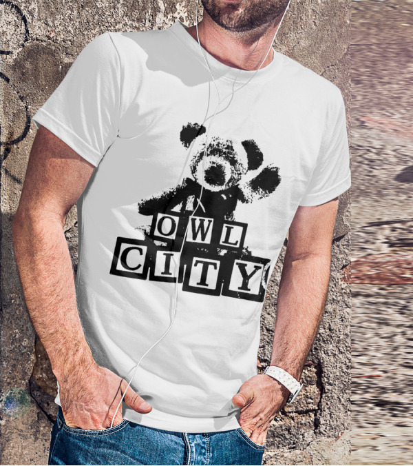Owl City Teddy Bear Blocks T-Shirt