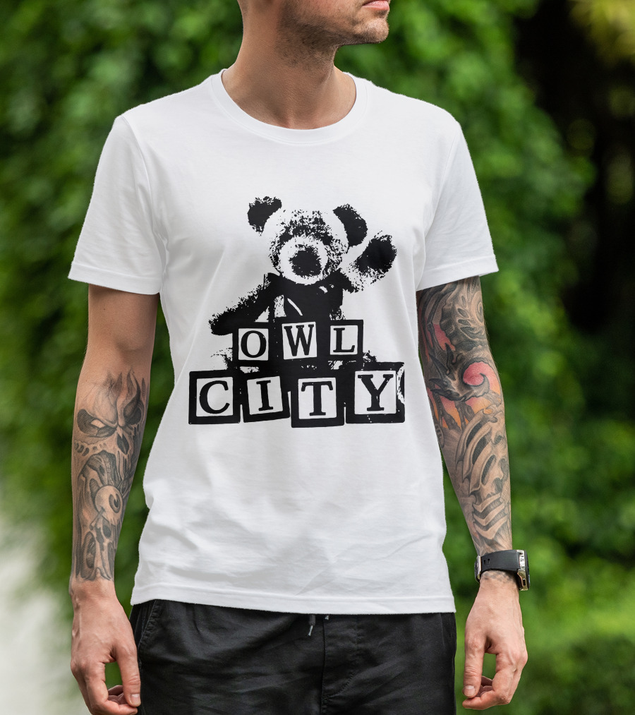 Owl City Teddy Bear Blocks T-Shirt
