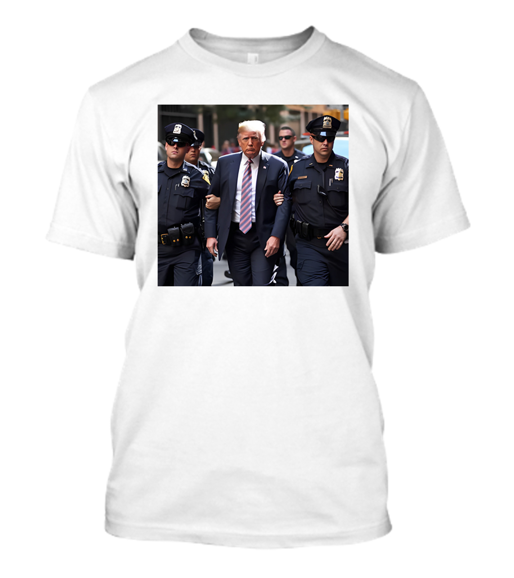 Shithead Steve Donald Trump Arrested Walking Surrounded By Police Officers T-Shirt