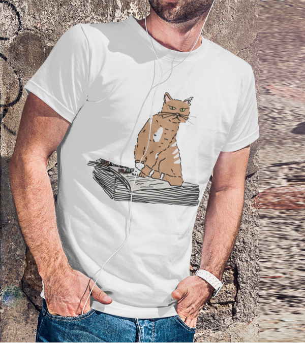 New York Post Cat On Newspaper Stack T-Shirt