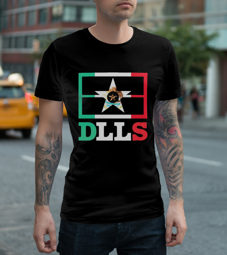Dallas Cowboys DLLS Mexico Flag Star Heritage Pride T-Shirt