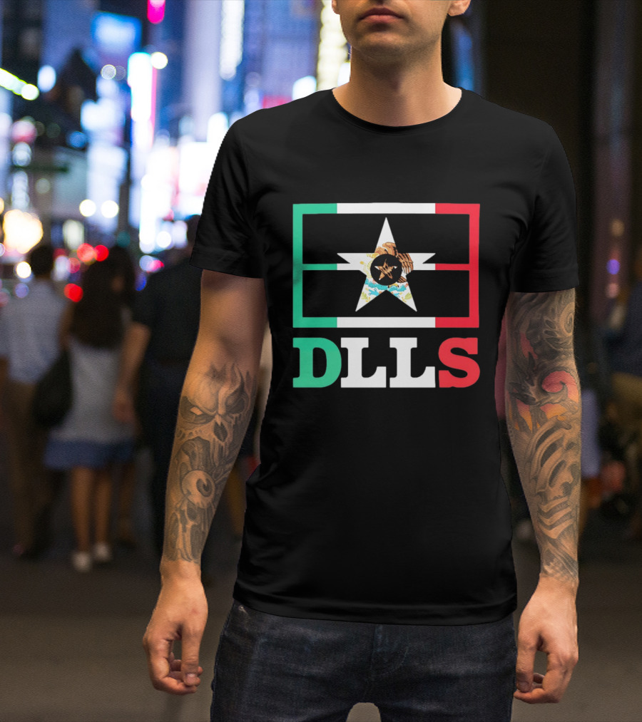 Dallas Cowboys DLLS Mexico Flag Star Heritage Pride T-Shirt