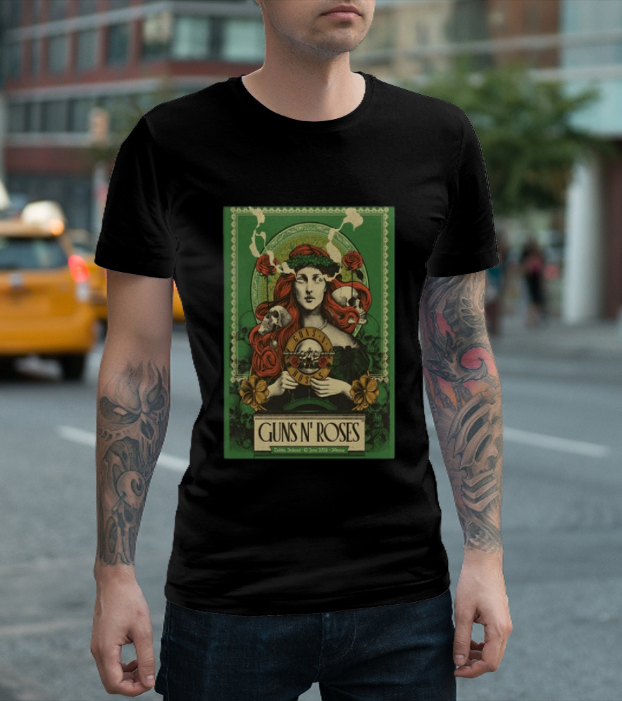 Guns N' Roses Dublin Ireland June 10 2026 Athena T-Shirt