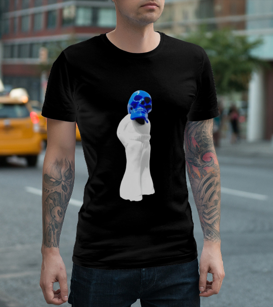 Jack White Frozen Charlotte Blue Skull Modern Gothic T-Shirt