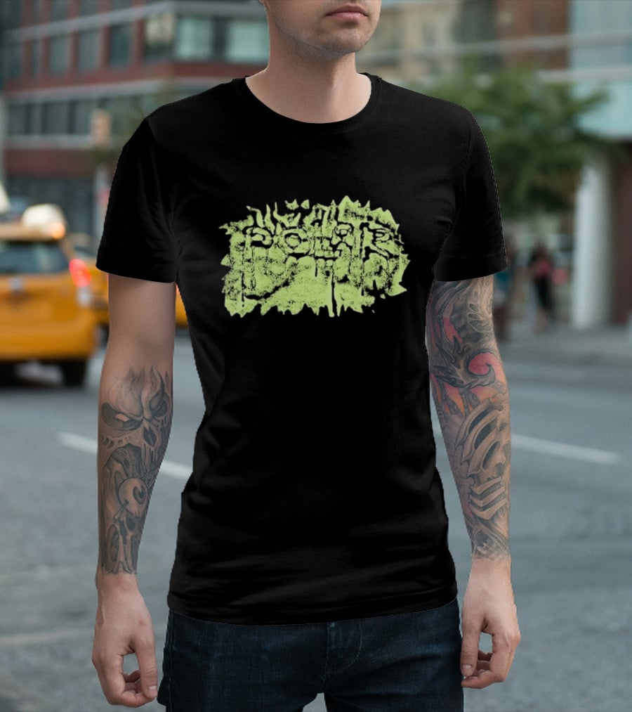 Polar Skate Co Wrinkle Lime Green Distressed T-Shirt