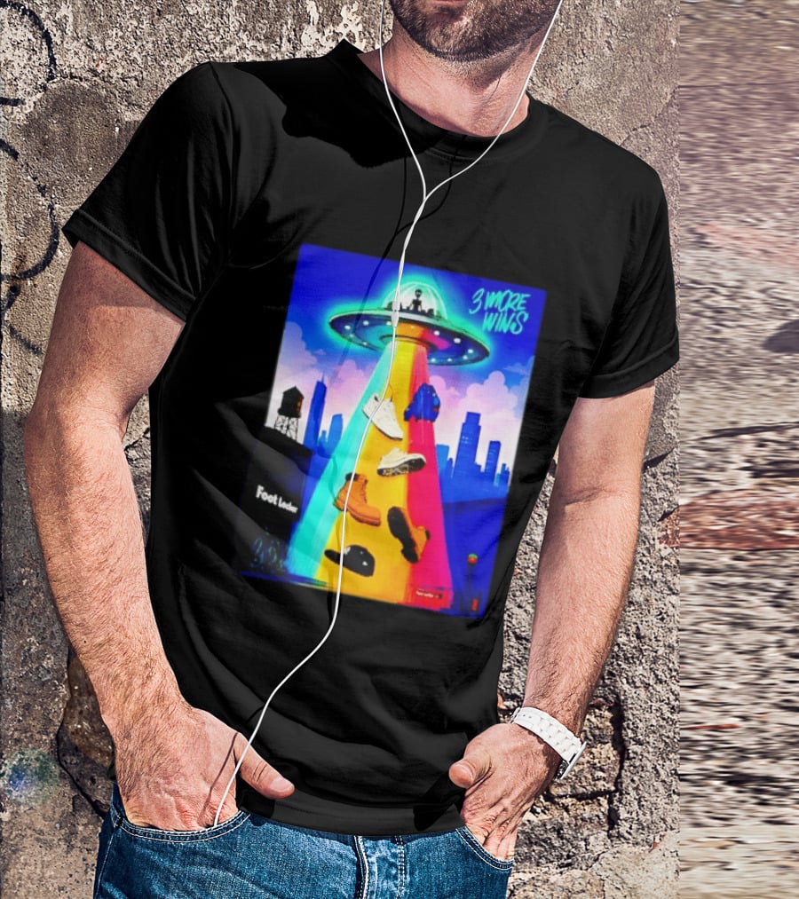 San Antonio Spurs Victor Wembanyama 3 More Wins UFO Abduction Foot Locker T-Shirt