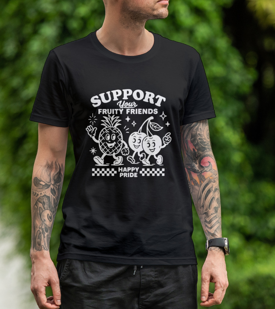 Support Your Fruity Friends Happy Pride Celebration T-Shirt