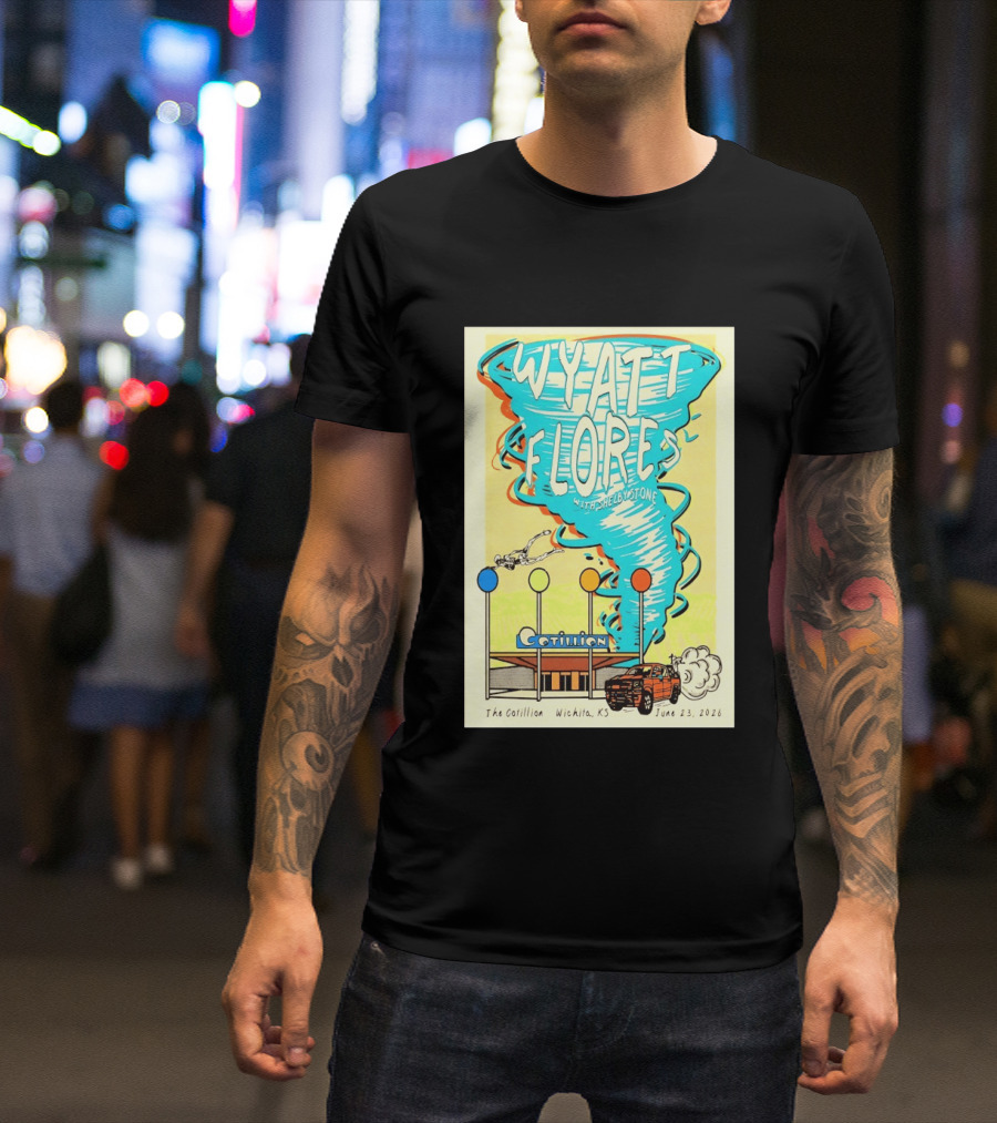 Wyatt Flores With Shelby Stone Tornado Concert June 23 2026 The Cotillion Wichita KS T-Shirt