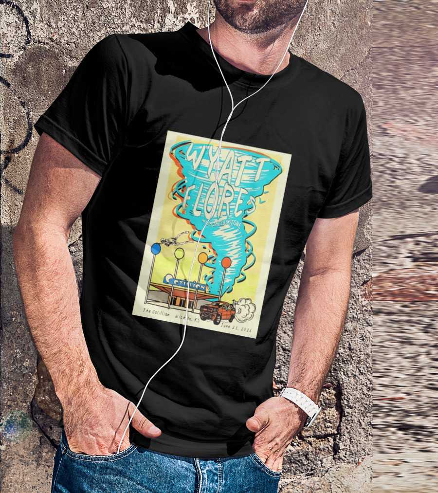 Wyatt Flores With Shelby Stone Tornado Concert June 23 2026 The Cotillion Wichita KS T-Shirt