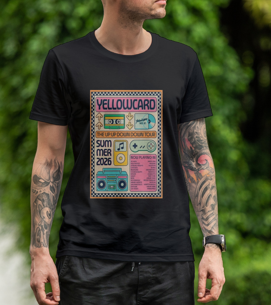Yellowcard The Up Up Down Down Tour Summer 2026 New York June 11 Event T-Shirt