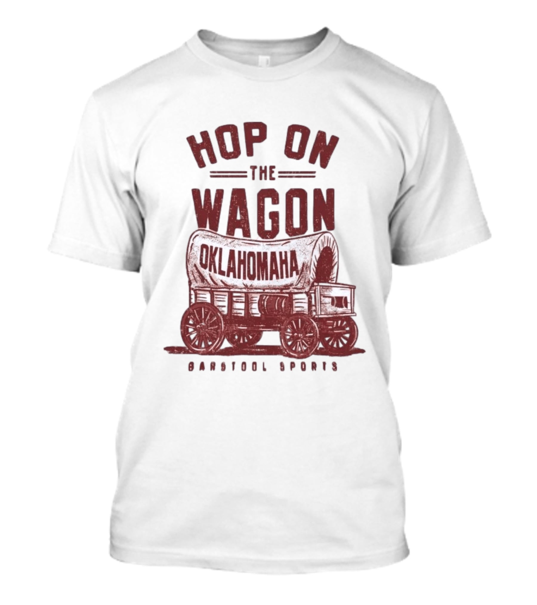 Hop On The Wagon Oklahomaha Barstool Sports T-Shirt