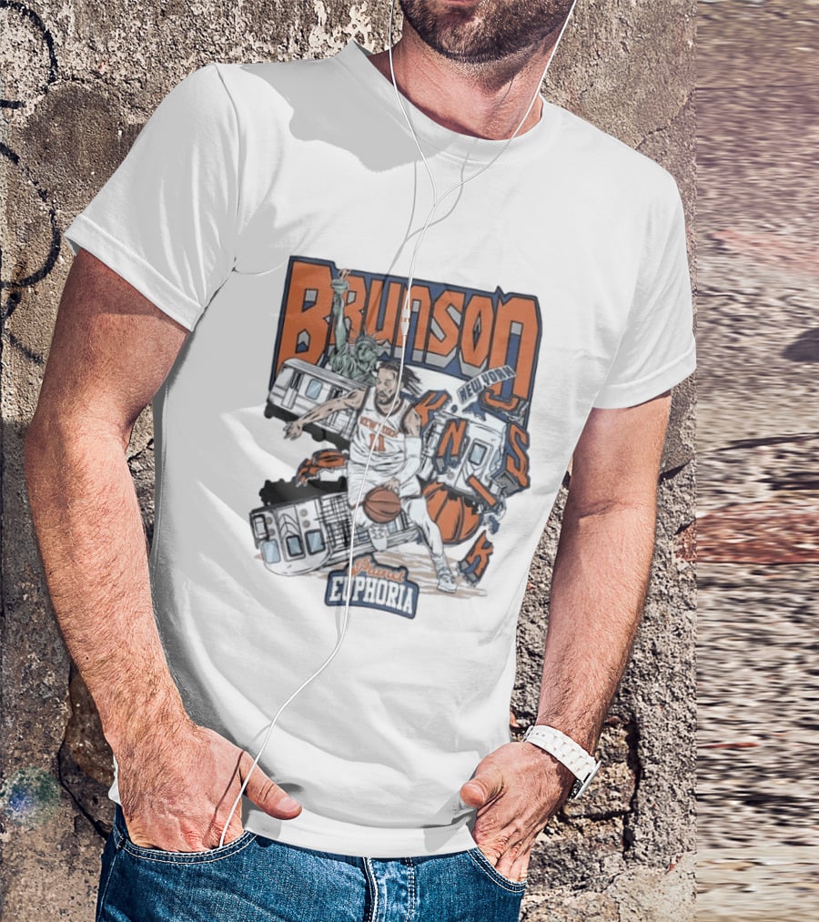 Brunson New York Knicks Planet Euphoria Comic Style NBA T-Shirt