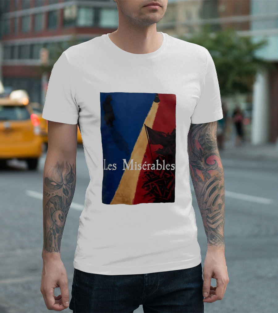 Les Misérables Barricade Tricolor Shadow And Flag Scenery T-Shirt